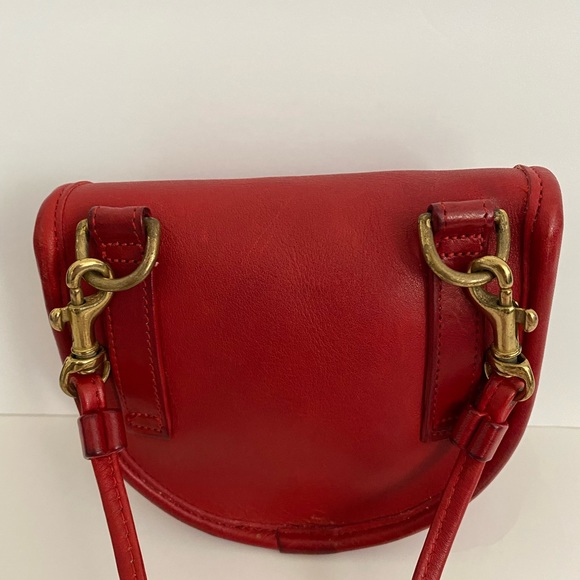 Vintage Coach Belt Bag Crossbody Mini Convertible 2 Way Pouch Red Made in USA - Picture 5 of 11